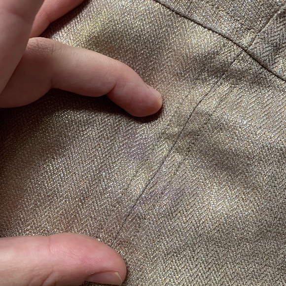 Chanel Cropped Tank Top Gold Linen/Silk Small - Picture 11 of 13